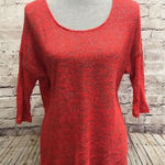 Mossimo Red Dolman Sweater Chiffon Back Large Red Photo 0