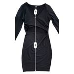 The Nadia Black Y2K Reversible Open Back Belly Bodycon Dress MEDIUM Baddie Sexy Photo 8