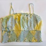 American Eagle linen/cotton floral patchwork tank top Photo 0