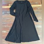 STAPLES Black Tiered Layered Minimalist Column Point Sleeve Dress Photo 6