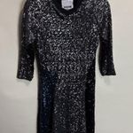 Koche Football Sequin Tee Shirt Dress Women’s 38 / US 6 Glam Sparkle Rocker RtR Silver Photo 3