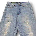 American Eagle Outfitters Stretch Mom Jeans Size 4 Destroyed Ripped Torn Distressed Photo 2