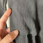 Donna Mizani Eliza Wrap Dress Size Small Mini Black Long Sleeve Ruffle Detail Photo 7