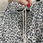 Emerson Fry India Collection Bardot Womens Organic Leopard Top Charcoal Size XS Gray Photo 4