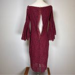 Bardot  ‘Solange’ Corded Lace Sheath Dress Bell Sleeves Women’s Size 10L (Long) Photo 8