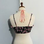 Cider Women Floral Black and Pink Spaguetti straps Cropped Tank Top Size S Photo 7