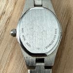 Belair Luxury Vintage Ladies Watch Sparkling White Oval Dial Stainless Bracelet Silver Photo 9