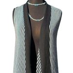 Cache Black White Cardigan Shrug Wrap Vest Top New Stretch Knit $88 NWT Photo 1
