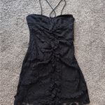 ZARA Black Strappy Lace Ruffle Dress NWOT Photo 2