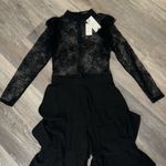 Alpha & Omega  Black Mesh Jumpsuit Size Large Photo 3