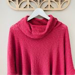 Free People Pullover Oversized Open Back Cowl Neck Sweater Red Sz Small Photo 1