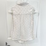 Japna  White Polka Dot Button Down Tie Front Collared Tank Top Women’s Size XS Photo 1