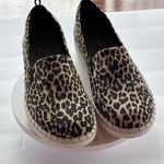 Clarks Cloud Steppers Loafer Shoes Womens Black/Tan Leopard Print Slip On S Photo 0