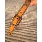 Coach  women’s 35.5” long signature C’s leather canvas silver tone belt Photo 2