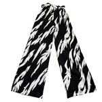 Gracia NWT  Wide Leg Lined High Waisted Belted Pants | Black/White | Small Photo 4