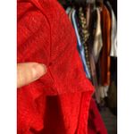 Sigrid Olsen  Linen Knit Red Tunic Top XL Scandigirl Earthy Holiday Boho Lounge Photo 2