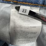 Brandy Melville John Galt Blue Denim Mini Skirt XS Raw Hem Y2K Grunge Photo 3