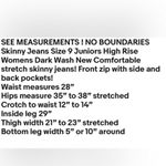 No Boundaries  Skinny Jeans Size 9 Juniors High Rise Womens Dark Wash New Photo 6