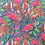 Lulu B Colorful Neon Tropical Flamingo 3/4 Sleeve Shift Dress LARGE Beach Cruise Photo 1