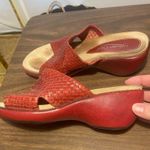 Chadwick's Coldwster Creek Red Mules with Woven Design 7.5 Photo 3