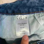 Risen Jeans high waisted denim shorts sz 2XL 2 tone summer frayed fringe Photo 7