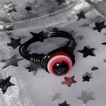 Beaded Wire Ring Black Photo 0