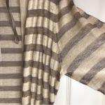 Anthropologie Maxi Duster Cardigan Grey/Cream Stripe SZ XS Photo 6