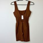 We Wore What  Ribbed Romper Brown Stretch Sleeveless Athleisure Pilates XS NWT Photo 7