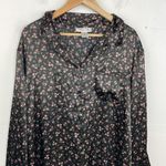 Morgan Taylor  Intimates Floral Black sleep night gown button down size 2X XXL Photo 1