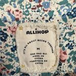 Anthropologie Allihop Grey White Striped Fitted Blazer Jacket Womens M Preppy Photo 2