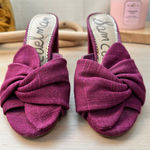 Sam Edelman Fuschia Mules Fabric Twist Block Heel, Size 6M Photo 0