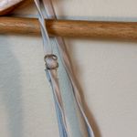 Peppermayo NWT  Ayla Satin Mini Dress Size 8 Arctic Blue Lace Open Back Photo 6