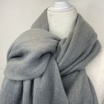 Steve Madden  Rectangular Oversized Gray Fringed Scarf Photo 2