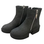 Seven7 Boots Women's Size 6 Black Booties Chunky Heel Casual Zip Closure NEW Photo 1