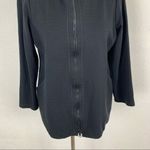 Eileen Fisher  Black Zip Front Stand Collar Long Sleeve Jacket Modern Fit Medium Photo 2