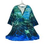 Azalea Music Note Print Tunic Top‎ / Mini Dress – Size 2X Blue Photo 1