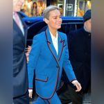 Derek Lam  10 Crosby Twill Contrast Rib Velvet Trim Blazer Size 12 Brie Larson Photo 1