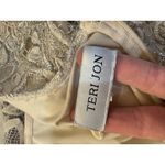 Rickie Freeman Teri Jon Lace Mesh Sheath Dress Cream wedding evening Cocktail Size 10 Photo 4