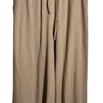 Women Linen Cotton Pull On Pant Tan Coastal Beach Vacation Boho Pocket Tie Waist Size XL Photo 0