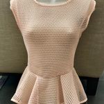 Gracia NWT  peach mesh peplum style top! Sz S. Retails for $95 Photo 0