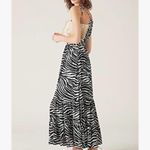 Tigerlily  Zoya Black White Zebra Print Tie Strap Maxi Dress Size 8 Photo 2
