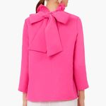 Tuckernuck Pomander Place Pink Faye Ruffle Collar Bow Top Mod Retro Photo 0