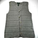 Hunt Club Women’s Large Ramie Cotton Crochet Boho Vest 12/14 Photo 3
