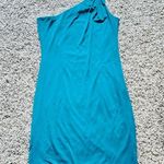 Calvin Klein Women’s Sheath Stretch Dress Blue One Shoulder Size 4 Ball Gown Photo 0