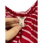 J.Crew Women's Red White Striped Long Sleeve Oversized Cotton T Photo 3