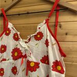 Vintage Sindrella Size Medium Retro Floral Print Babydoll Style Nightgown Dress Red Photo 5