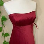 Alfred Angelo Red Satin Strapless Dress Photo 3