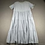 Orange Creek  Dress Womens Small Blue Embroidered Floral Boho Tiered Midi Photo 11