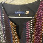 Levi's  Made & Crafted Cotton Blanket Poncho Dress Size Medium Striped Fringe Photo 3