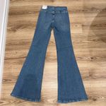 Free People  We the Free Kiera Pull On Flare Denim Pants Bell Bottom High Rise Photo 3